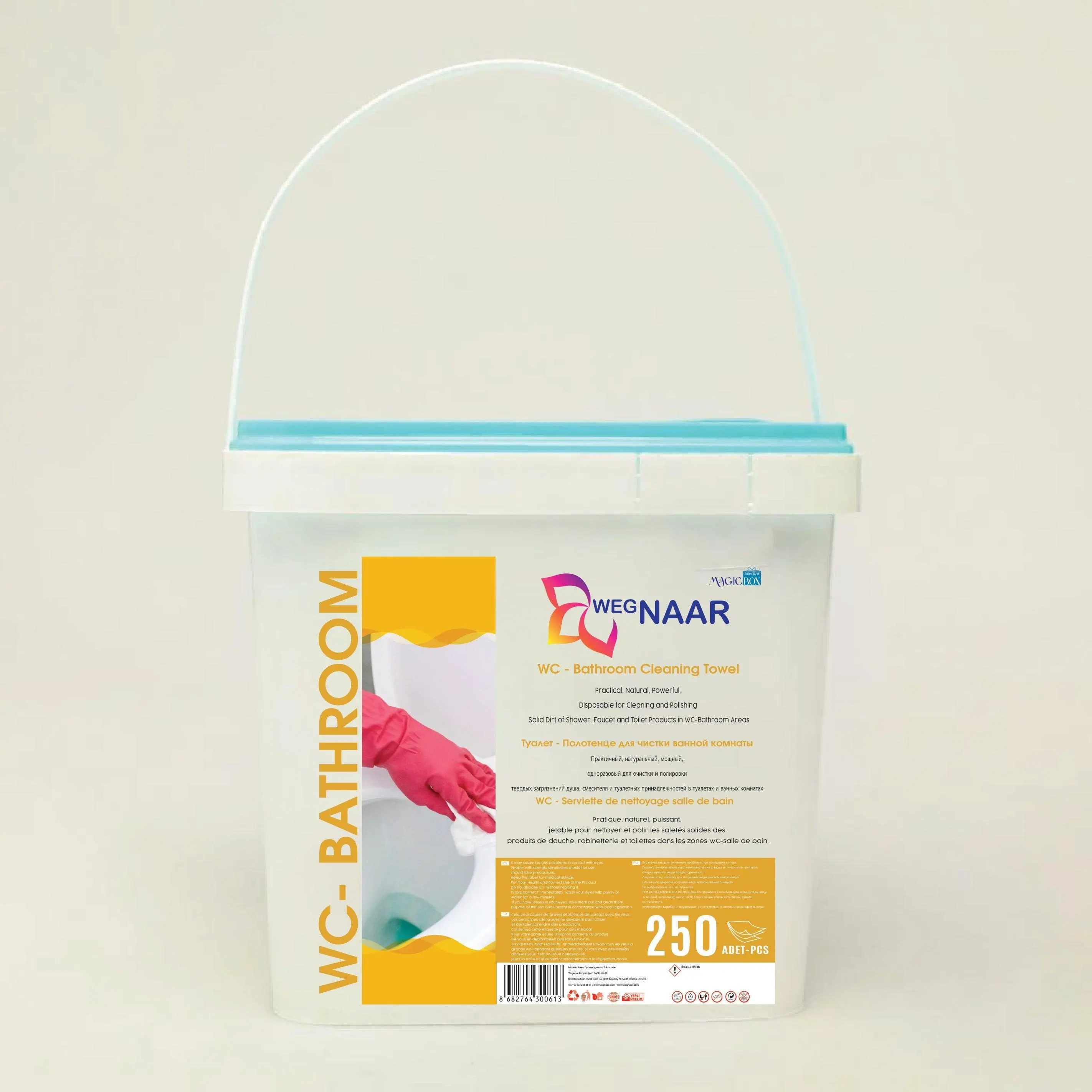 WET WIPES WC & BATHROOM CLEANING 250 Pcs
